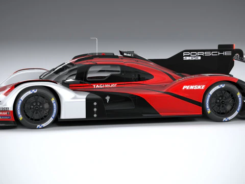 Porsche 963 LMDh Yarış Arabası 2023 3D Model