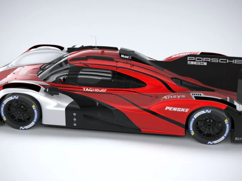 Porsche 963 LMDh Yarış Arabası 2023 3D Model