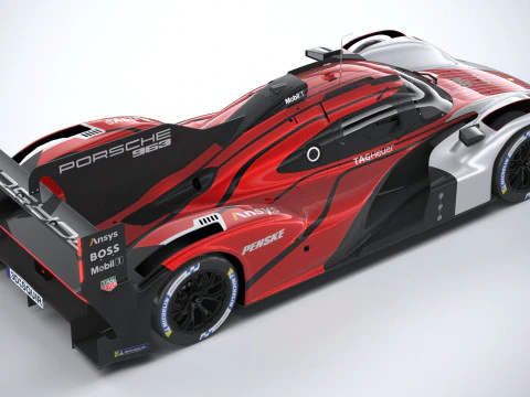 Porsche 963 LMDh Yarış Arabası 2023 3D Model