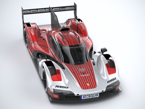 Porsche 963 LMDh Racecar 2023 3D Модель