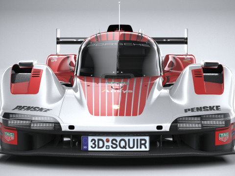 Porsche 963 LMDh Racecar 2023 3D Модель