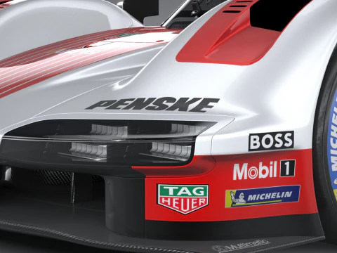 Porsche 963 LMDh Yarış Arabası 2023 3D Model