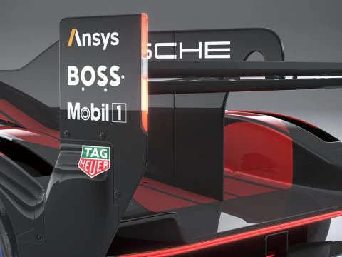 Porsche 963 LMDh Yarış Arabası 2023 3D Model