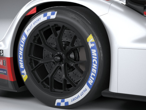 Porsche 963 LMDh Racecar 2023 3D Модель