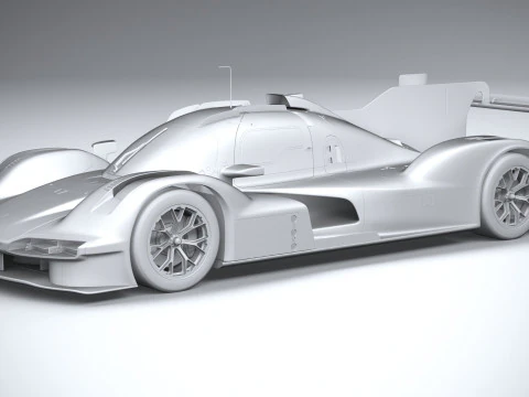 Porsche 963 LMDh Yarış Arabası 2023 3D Model