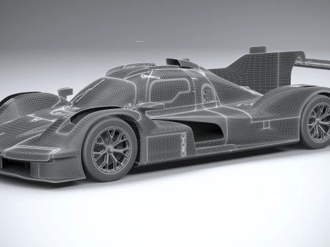 Porsche 963 LMDh Yarış Arabası 2023 3D Model