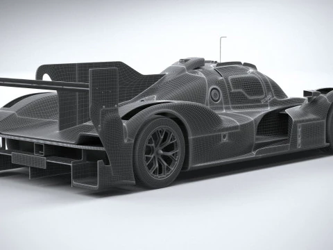 Porsche 963 LMDh Yarış Arabası 2023 3D Model