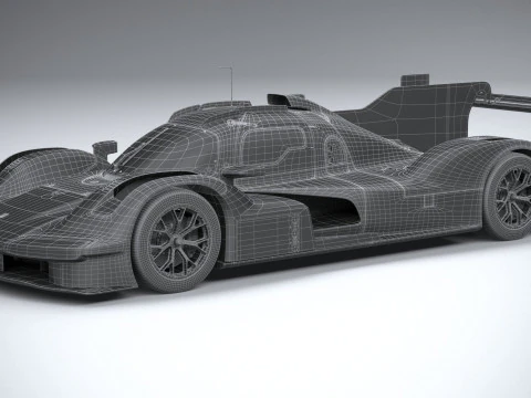 Porsche 963 LMDh Yarış Arabası 2023 3D Model