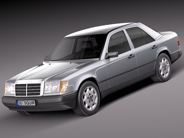 Mercedes-Benz W124 E-class 1984-1997 3D Model .c4d .max .obj .3ds .fbx .stl .blend 