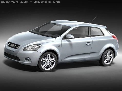 Kia Pro Ceed 3D Model .c4d .max .obj .3ds .fbx .stl .blend