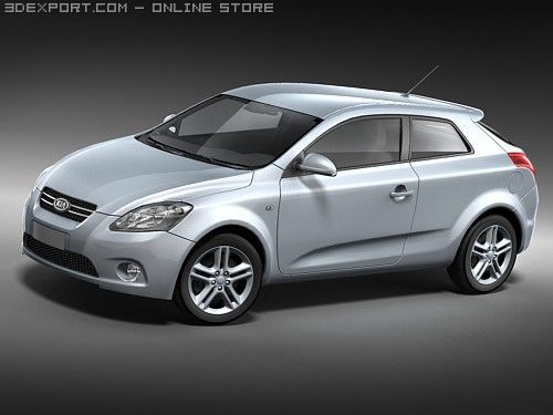 Kia Pro Ceed midpoly 3D Модель .c4d .max .obj .3ds .fbx .stl .blend 