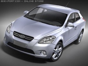 Kia Pro Ceed midpoly 3D Модель