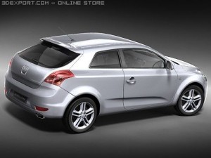 Kia Pro Ceed midpoly 3D Модель