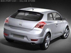 Kia Pro Ceed midpoly 3D Модель