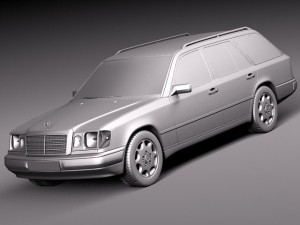 Mercedes-Benz E-class W124 Kombi 3D 모델
