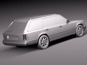 Mercedes-Benz E-class W124 Kombi 3D 모델