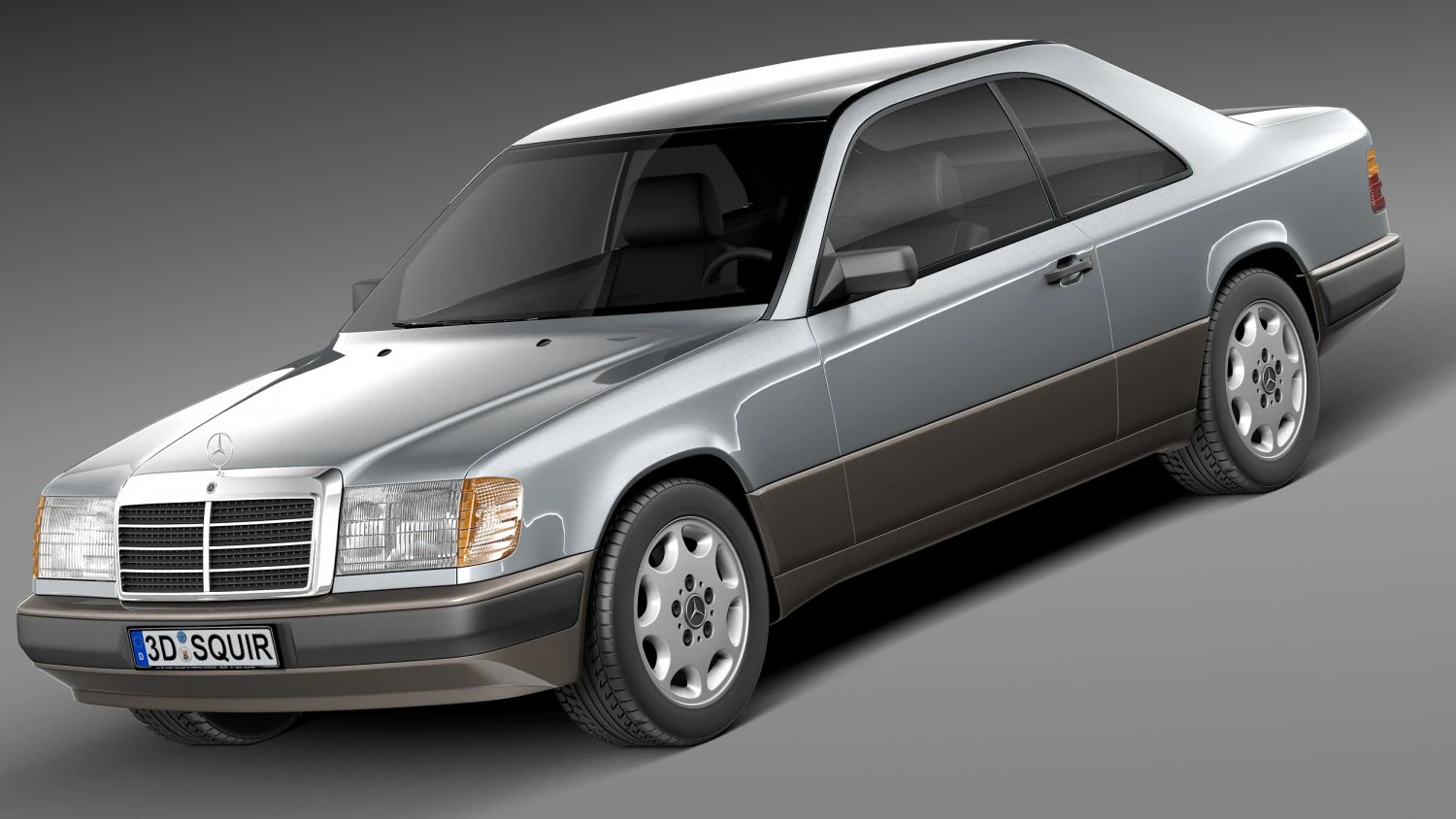 Mercedes-Benz E-class W124 Coupe 3D Model .c4d .max .obj .3ds .fbx .stl .blend 