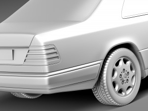 Mercedes-Benz E-class W124 Coupe 3D Model