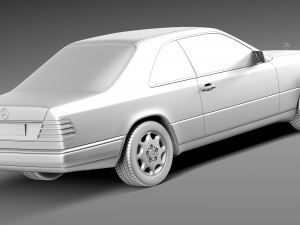 Mercedes-Benz E-class W124 Coupe 3D Model