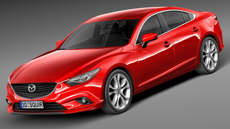 Mazda 6 Sedan 2013 3D 模型 .c4d .max .obj .3ds .fbx .stl .blend 