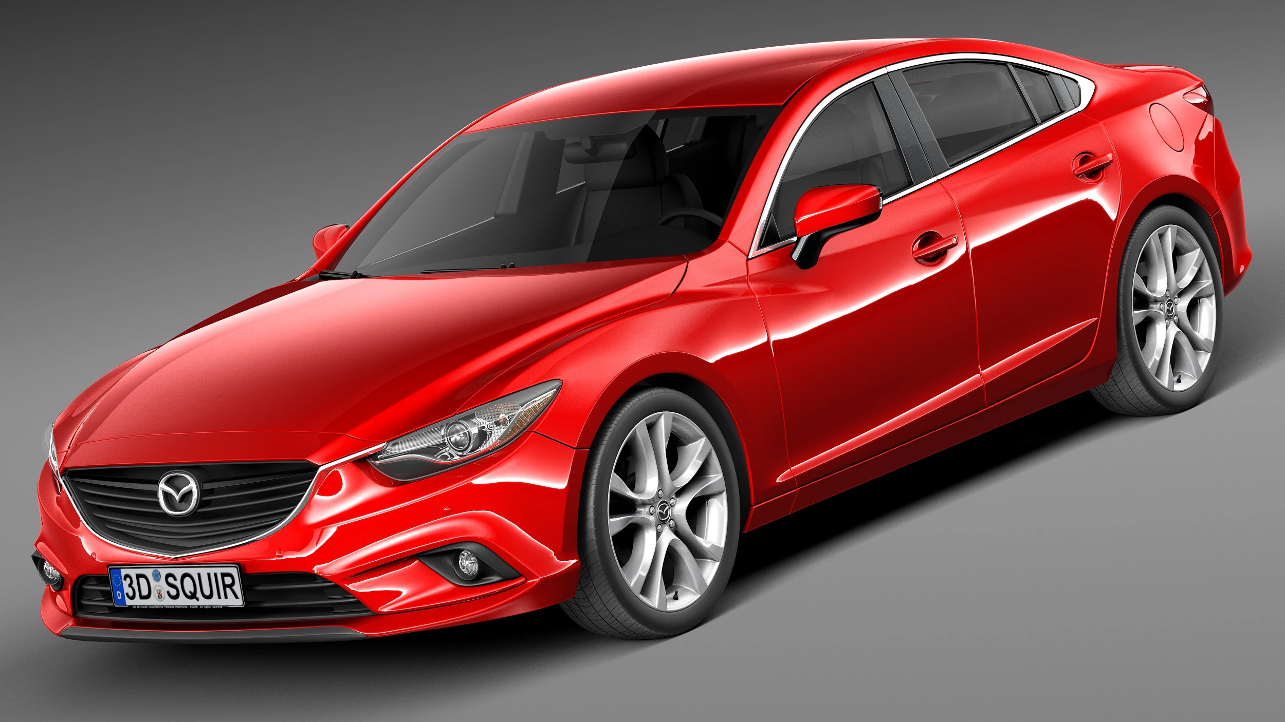 Mazda 6 Sedan 2013 3D Model .c4d .max .obj .3ds .fbx .stl .blend