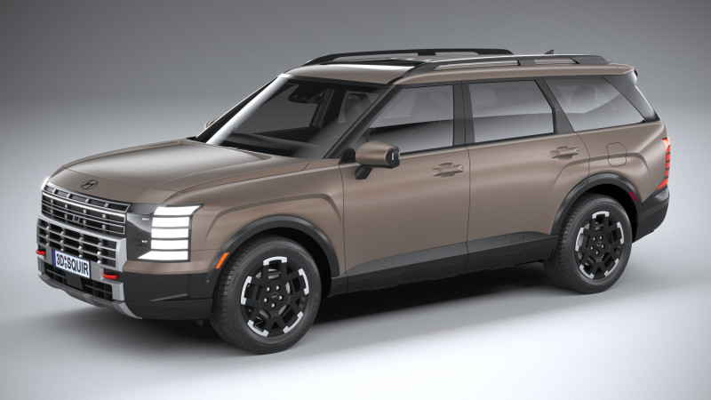Hyundai Palisade XRT Pro 2026 3D 模型 .c4d .max .obj .3ds .fbx .stl .blend