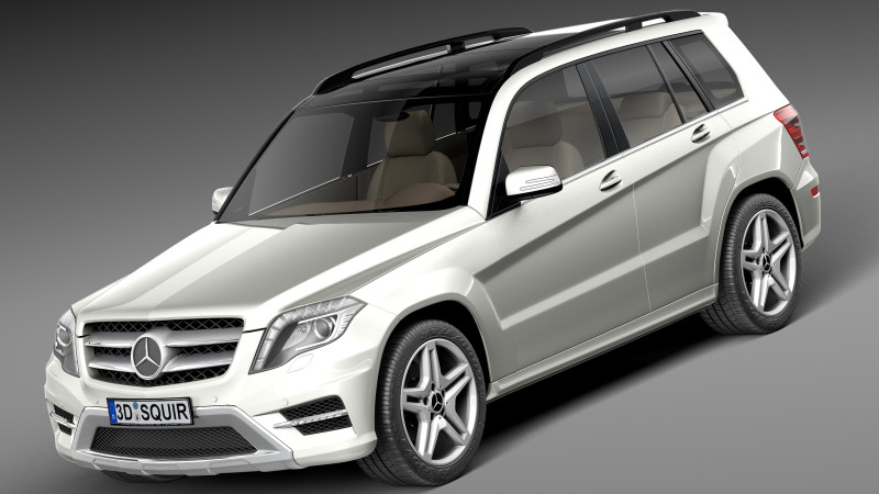 Mercedes-Benz GLK 2013 3D Model .c4d .max .obj .3ds .fbx .stl .blend 