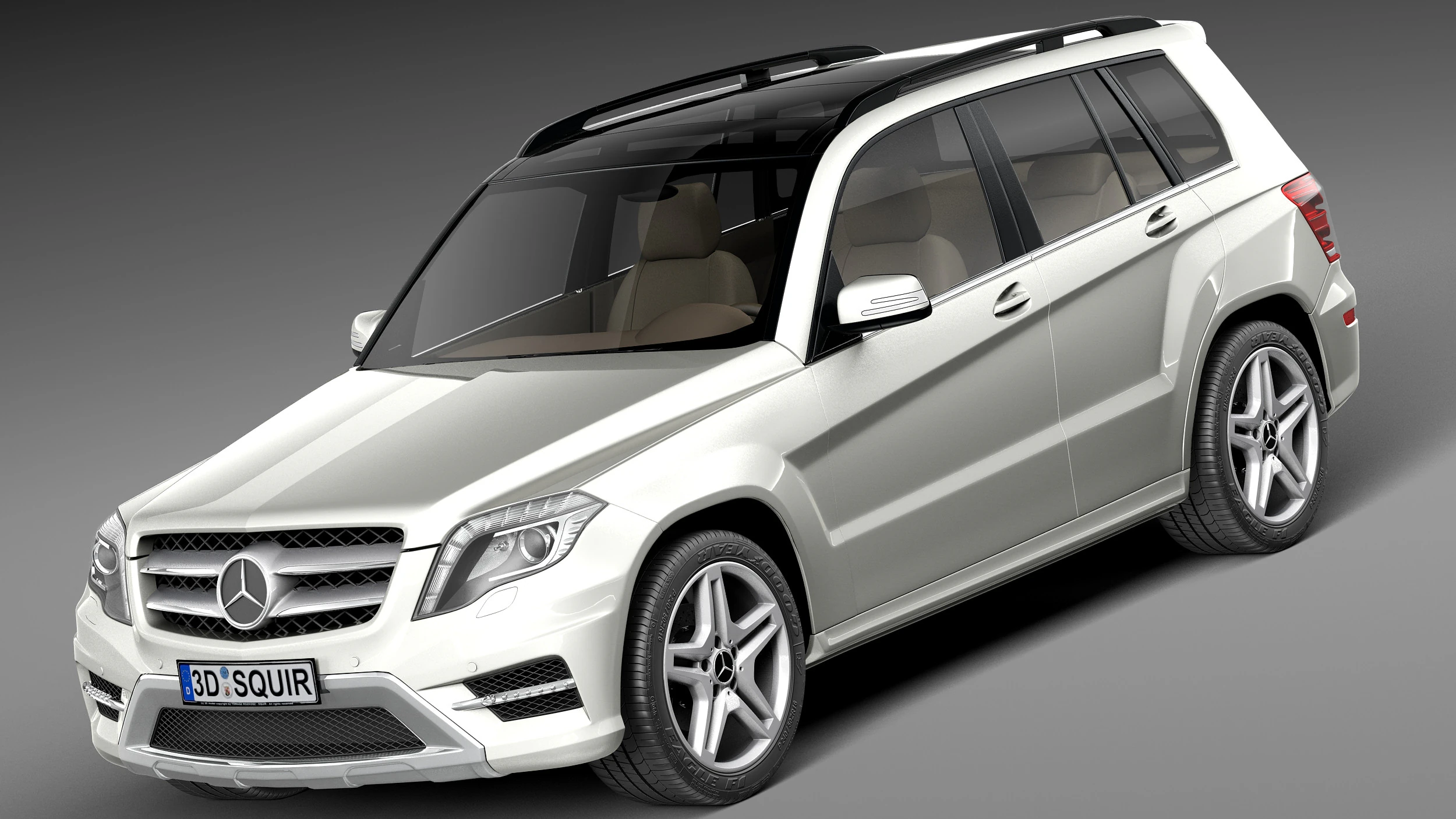 Mercedes-Benz GLK 2013 3D Model .c4d .max .obj .3ds .fbx .stl .blend 