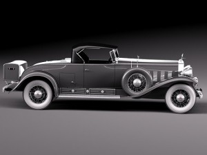 Cadillac V16 Sixteen 1930 Roadster 3D Model