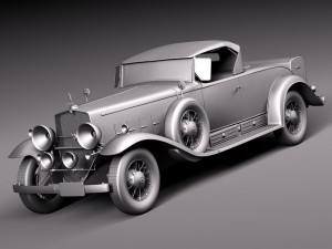 Cadillac V16 Sixteen 1930 Roadster 3D Model