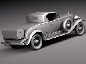 Cadillac V16 Sixteen 1930 Roadster 3D Model