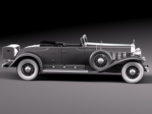 Cadillac V16 Sixteen 1930 Roadster 3D Model