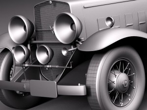 Cadillac V16 Sixteen 1930 Roadster 3D Model