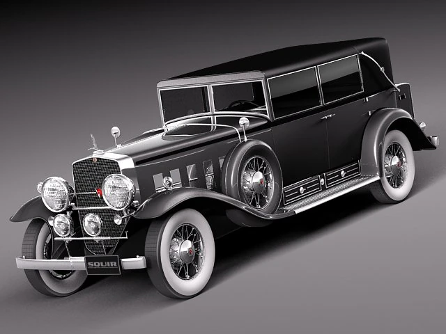 Cadillac V16 Sixteen 1930 Fleetwood Imperial 3D Model .c4d .max .obj .3ds .fbx .stl .blend 
