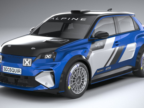 Alpine A290 Rallye 2026 3D मॉडल