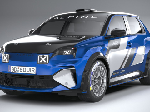 Alpine A290 Rallye 2026 3D मॉडल
