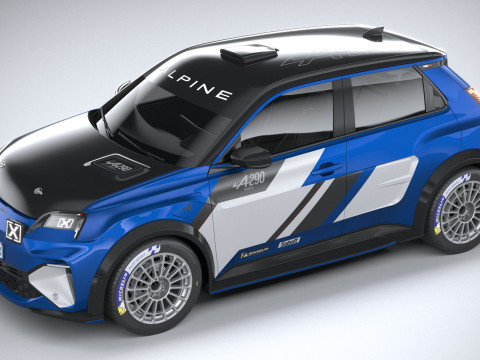 Alpine A290 Rallye 2026 3D मॉडल