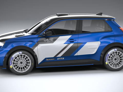 Alpine A290 Rallye 2026 3D मॉडल