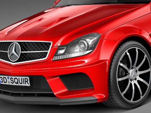 Mercedes-Benz C63 AMG Black 2013 3D 모델