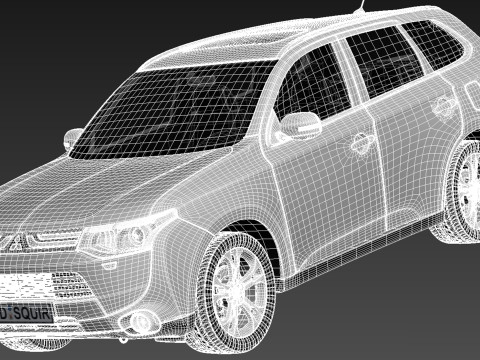 Mitsubishi Outlander 2013 3D Model