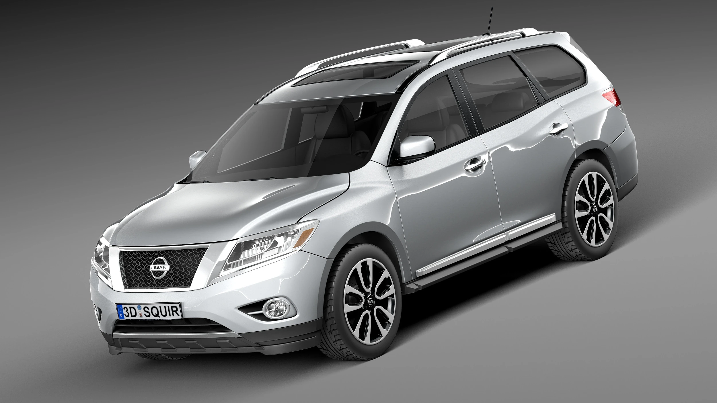 Nissan Pathfinder 2013 3D Model .c4d .max .obj .3ds .fbx .stl .blend