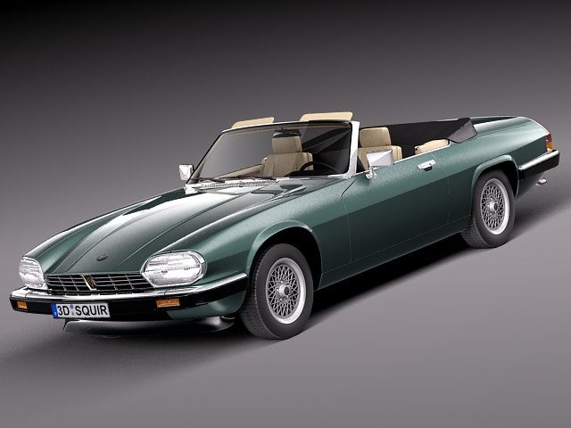 Jaguar XJS Convertible 1975 3D 模型 .c4d .max .obj .3ds .fbx .stl .blend 
