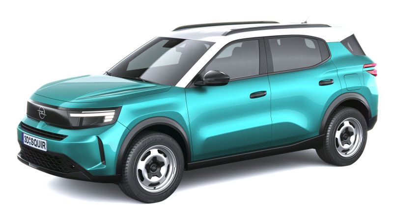 Opel Frontera Híbrido 2025 Modelo 3D .c4d .max .obj .3ds .fbx .stl .blend 