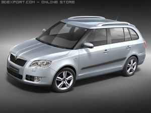 Skoda Fabia Combi 2008 midpoly 3Dモデル