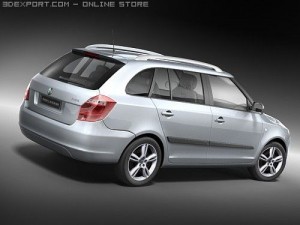 Skoda Fabia Combi 2008 midpoly Modelo 3D