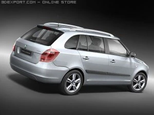 Skoda Fabia Combi 2008 midpoly 3D Model