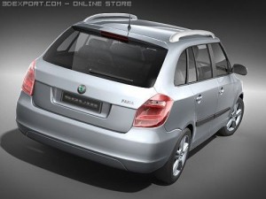 Skoda Fabia Combi 2008 midpoly Modelo 3D