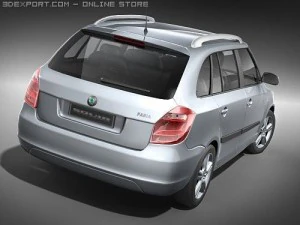 Skoda Fabia Combi 2008 midpoly 3D Model