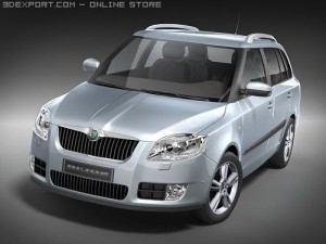 Skoda Fabia Combi 2008 midpoly Modelo 3D