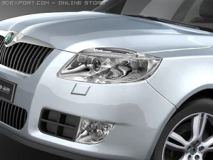 Skoda Fabia Combi 2008 midpoly 3D Model